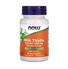 NOW Foods, Milk Thistle Extract with Turmeric, 150 mg, 60 Veg Capsules - GREEN LIFE CYPRUS