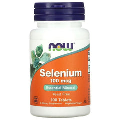 NOW Foods, Selenium, 100 mcg, 100 Tablets - GREEN LIFE CYPRUS