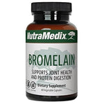 Sentosa Nutramedix Bromelain supplement bottle with 60 capsules, showing the label and cap.