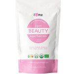 I Love Me Organic Superfood Beauty Mix in a 150g package, featuring colorful blend of nutrient-rich superfoods for wellness.