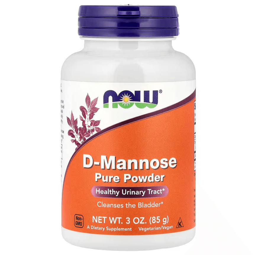 MKSTAVRINOS D-Mannose pure powder supplement in a 3 oz (85 g) container, shown in a clear image with the product label.