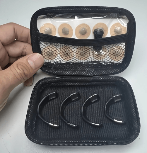 Nasal breathing support kit by TEMU with nasal strips, clips, and accessories for improved airflow and breathing comfort.