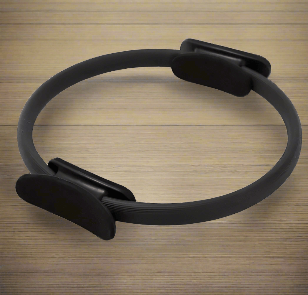 TEMU FlexFit Pilates Ring with dual handles, a compact fitness equipment for strength training and resistance exercises.