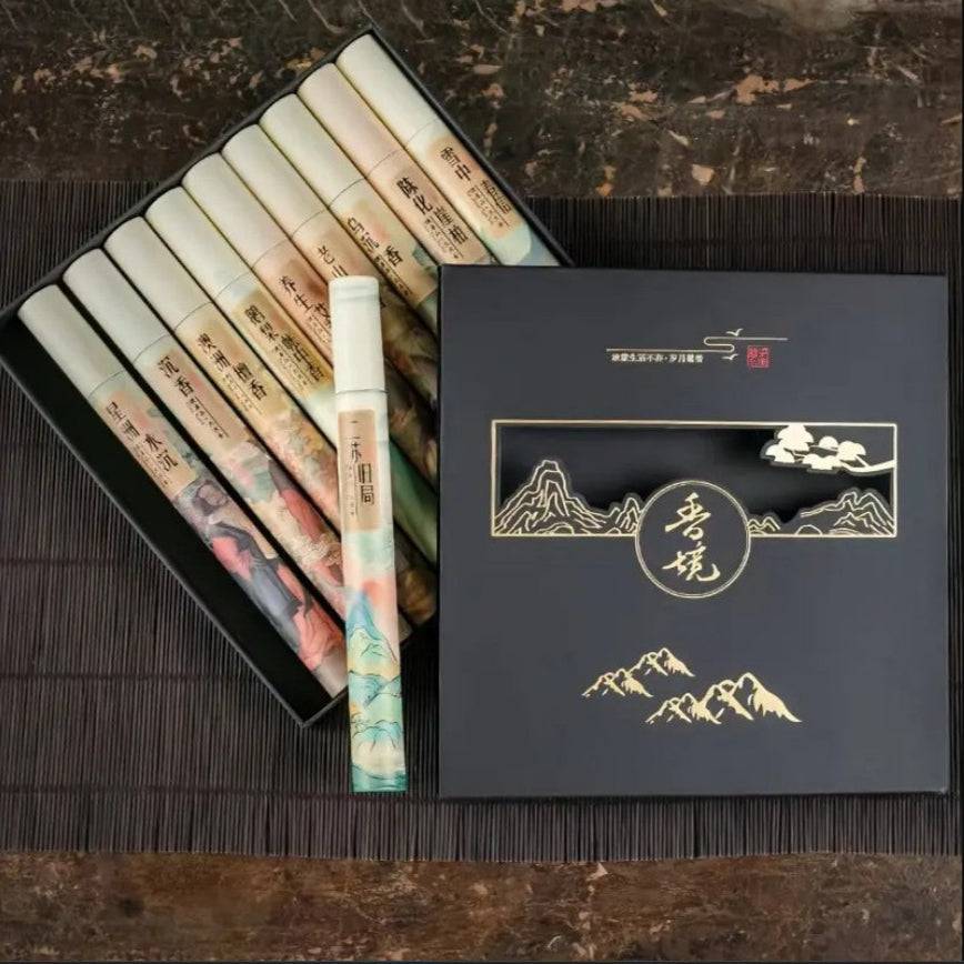 Set of 400 fragrance incense sticks in a gift box, featuring various scents from TEMU for aromatic home use.