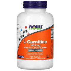 NOW Foods, L-Carnitine, 1,000 mg, 100 Tablets - GREEN LIFE CYPRUS