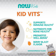 NOW Foods, Kids, Kid Vits, Berry Lemonade, 120 Chewable Tablets - GREEN LIFE CYPRUS