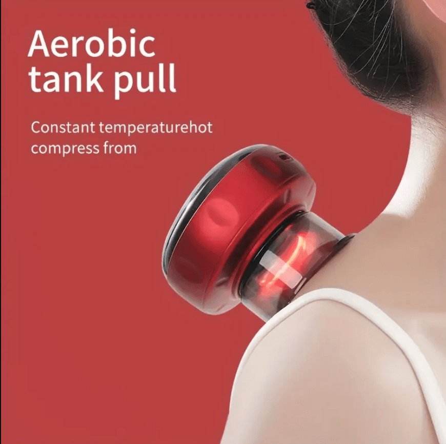 Electric heating vacuum cupping massager accessory by TEMU, featuring a compact design for targeted therapy and relaxation.