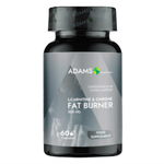 Bottle of Adams Supplements L-Carnitine+Chrome Fat Burner capsules, dietary supplement for weight management and energy.