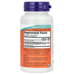 NOW Foods, Magnesium Glycinate With BioPerine®, 60 Veg Capsules