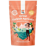 Organic dried apricots from ILOVE ME superfood brand, shown in a clear image of the dried fruit on a white background.