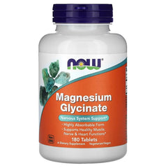 NOW Foods, Magnesium Glycinate With BioPerine®, 180 Veg Capsules