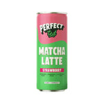 Herbalistas PerfecTed Strawberry Oat Matcha Latte in 250ml bottle, featuring vibrant strawberry and green matcha flavors.