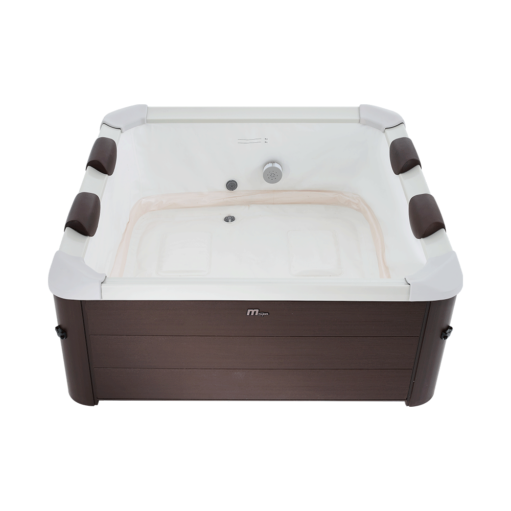 VIKING FITNESS MSpa Tribeca modular outdoor hot tub with seating for 4-6 people, featuring built-in jets and modern design.
