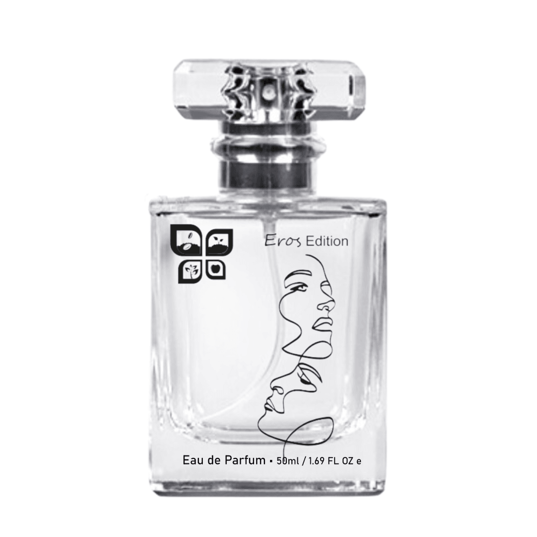 Green Life Cyprus Eros Edition perfume bottle with green accents, inspired by tobacco vanilla, shown in close-up.