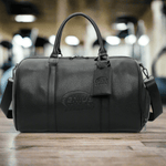 Genius Nutrition bag featuring a sleek black design with the brand logo, designed for convenient storage and transport.