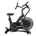 VIKING FITNESS Cyclone Air Bike with heavy-duty frame and air-resistance system, featuring a digital display and adjustable seat.
