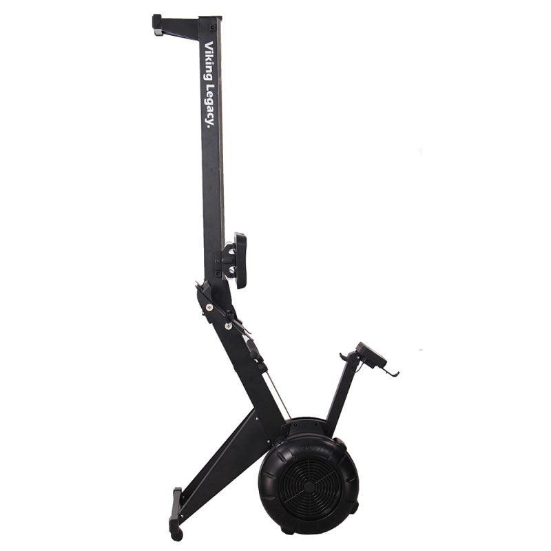 VIKING FITNESS Legacy Air Resistance Rower rowing machine with adjustable seat and digital display for full-body workout.