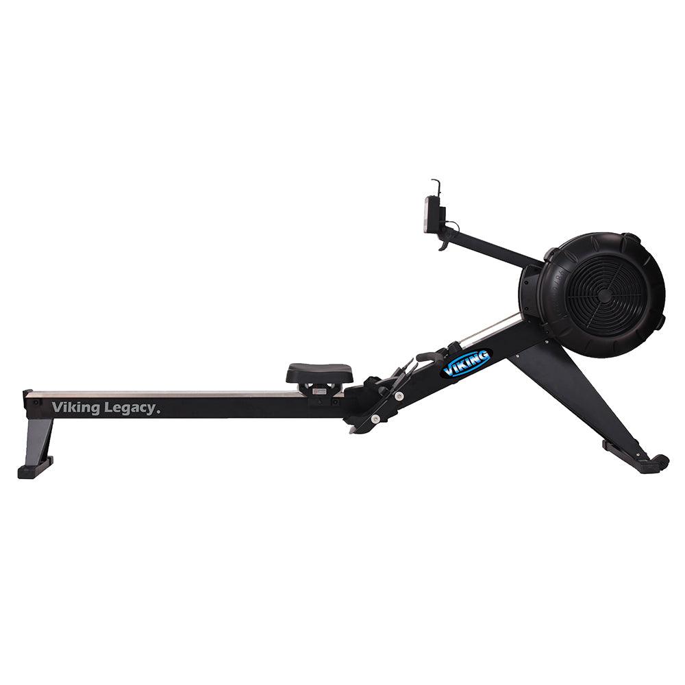 Viking Legacy Air Resistance Rower by Viking Fitness, professional-grade rowing machine with sleek design and digital monitor.