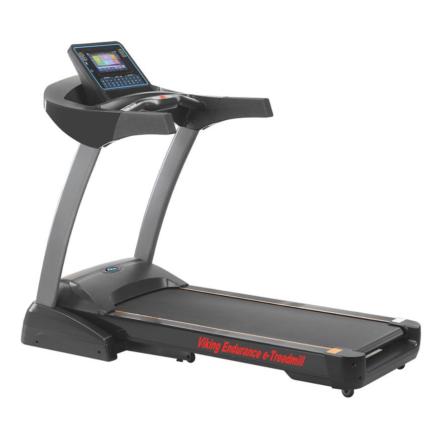 VIKING FITNESS Endurance electric treadmill with a running belt, control panel, and safety features for home fitness use.