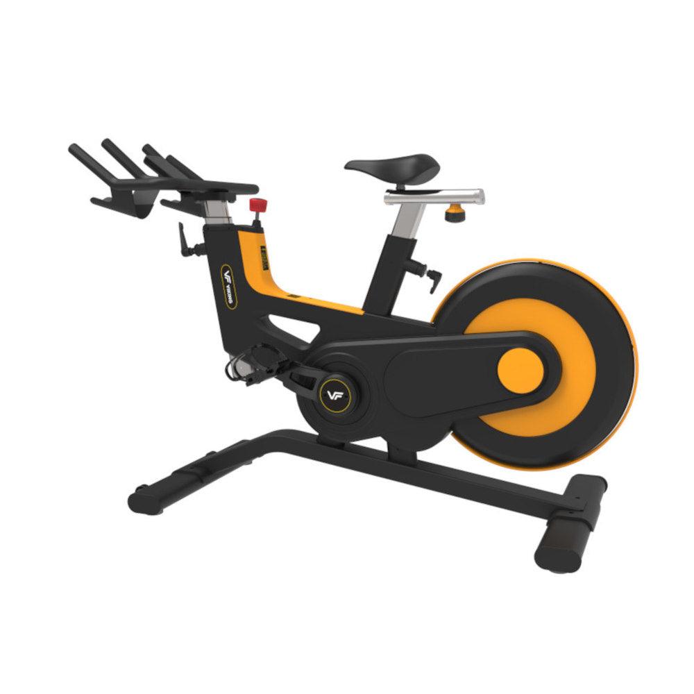 Viking Fitness CRX-24 Pro Spin Bike with heavy-duty frame, adjustable seat and handlebars, and digital display for indoor cycling workouts.