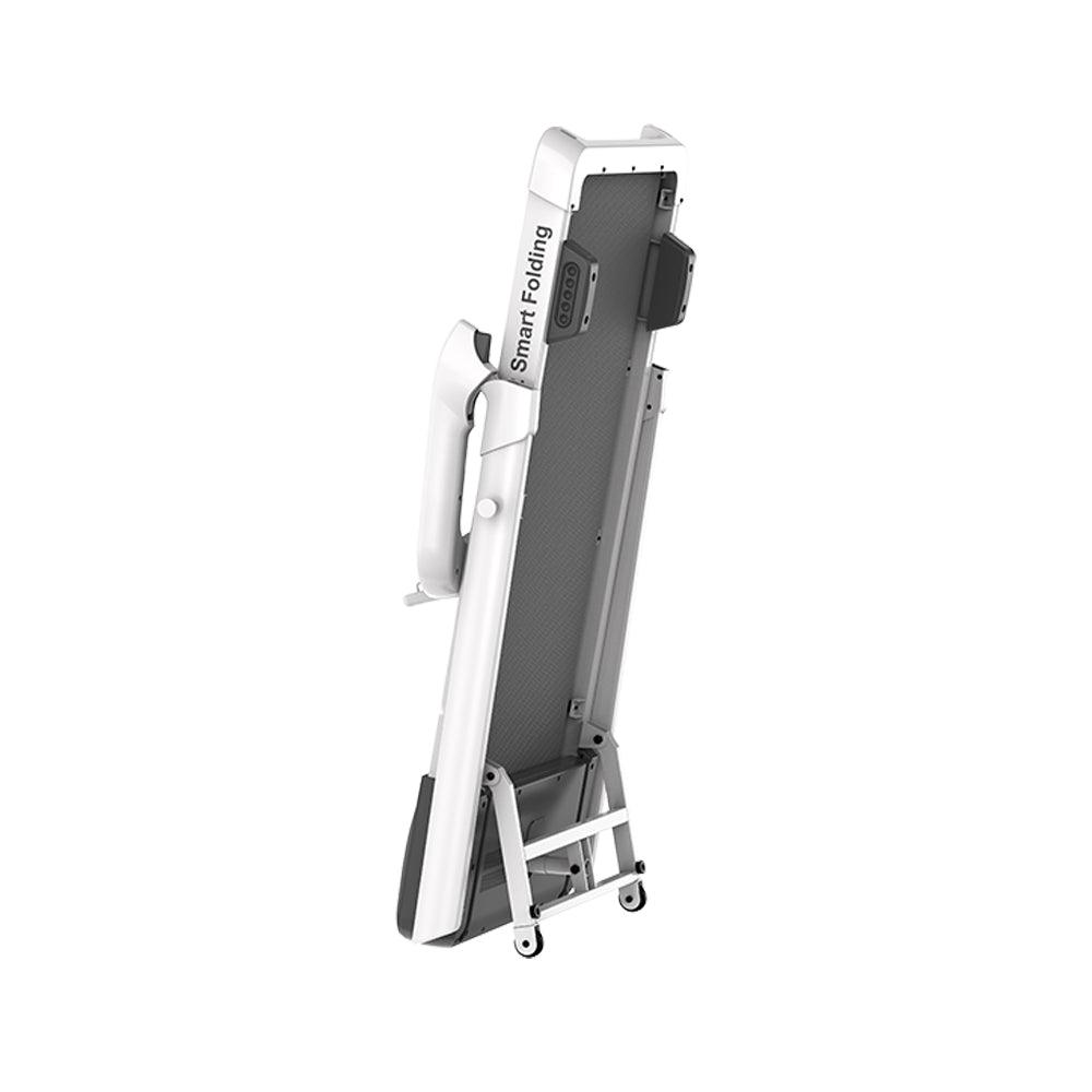 Viking FITNESS D-12 Smart Folding Treadmill with digital display, compact upright design, ideal for space-saving home workouts
