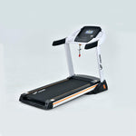 Side view of the VIKING FITNESS D-55 Uranus electric treadmill with a sleek running belt and control panel.