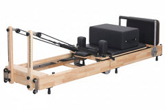 Foldable Oak Pilates Reformer | Space-Saving Home Studio