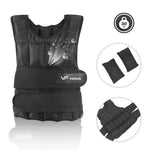 Viking Fitness Viking Pro Vest adjustable 20kg weight vest worn on a person for strength training and fitness workouts.