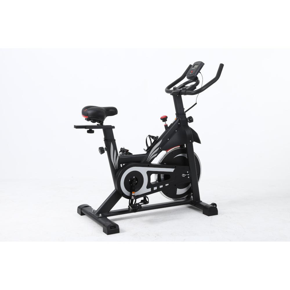 Viking S-600 Spin Bike by Viking Fitness featuring a sturdy frame, adjustable seat, and digital display for indoor cycling workouts.