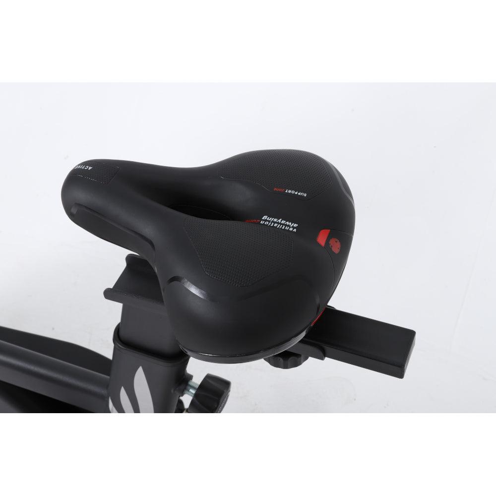Viking S-600 exercise bike seat with adjustable padding and sturdy frame, designed for comfortable indoor cycling workouts