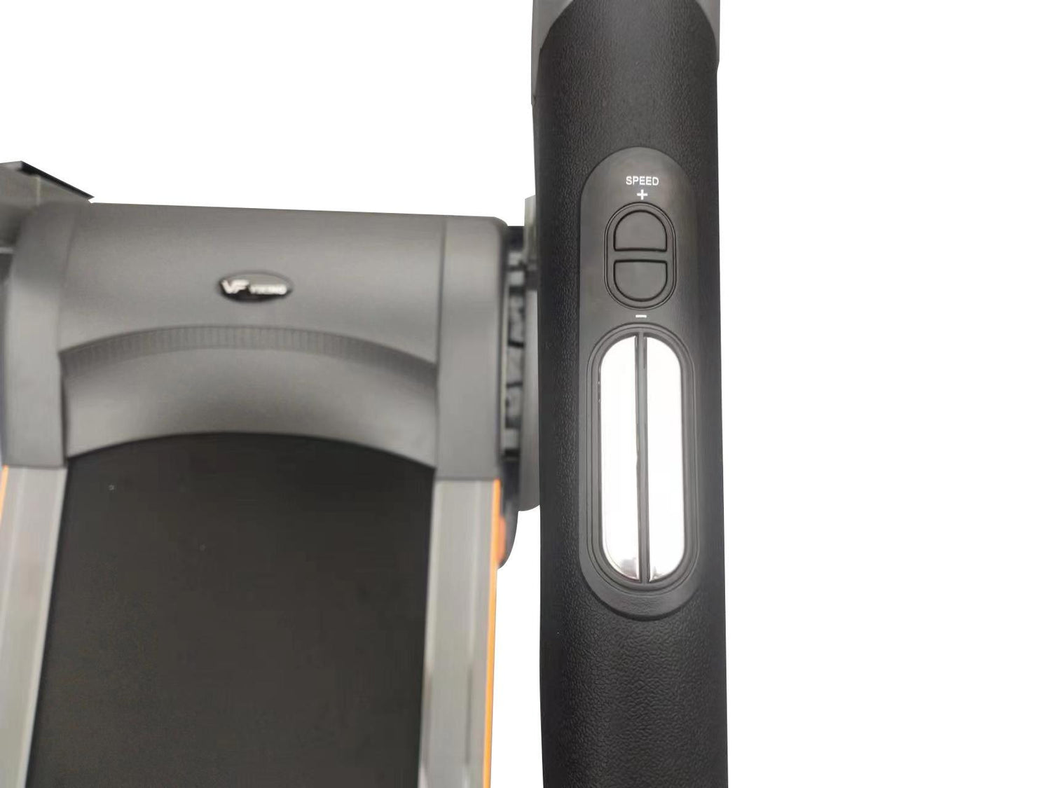 Viking Fitness SELAS treadmill handrail with ergonomic design for home use and professional-grade AC power.