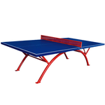 Viking Fitness outdoor ping pong table with green playing surface and black frame, designed for outdoor fitness and recreation.