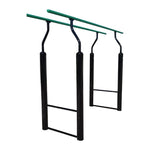 Viking Fitness outdoor pull-up bar and dip stand with sturdy metal frame for strength training and upper body workouts.