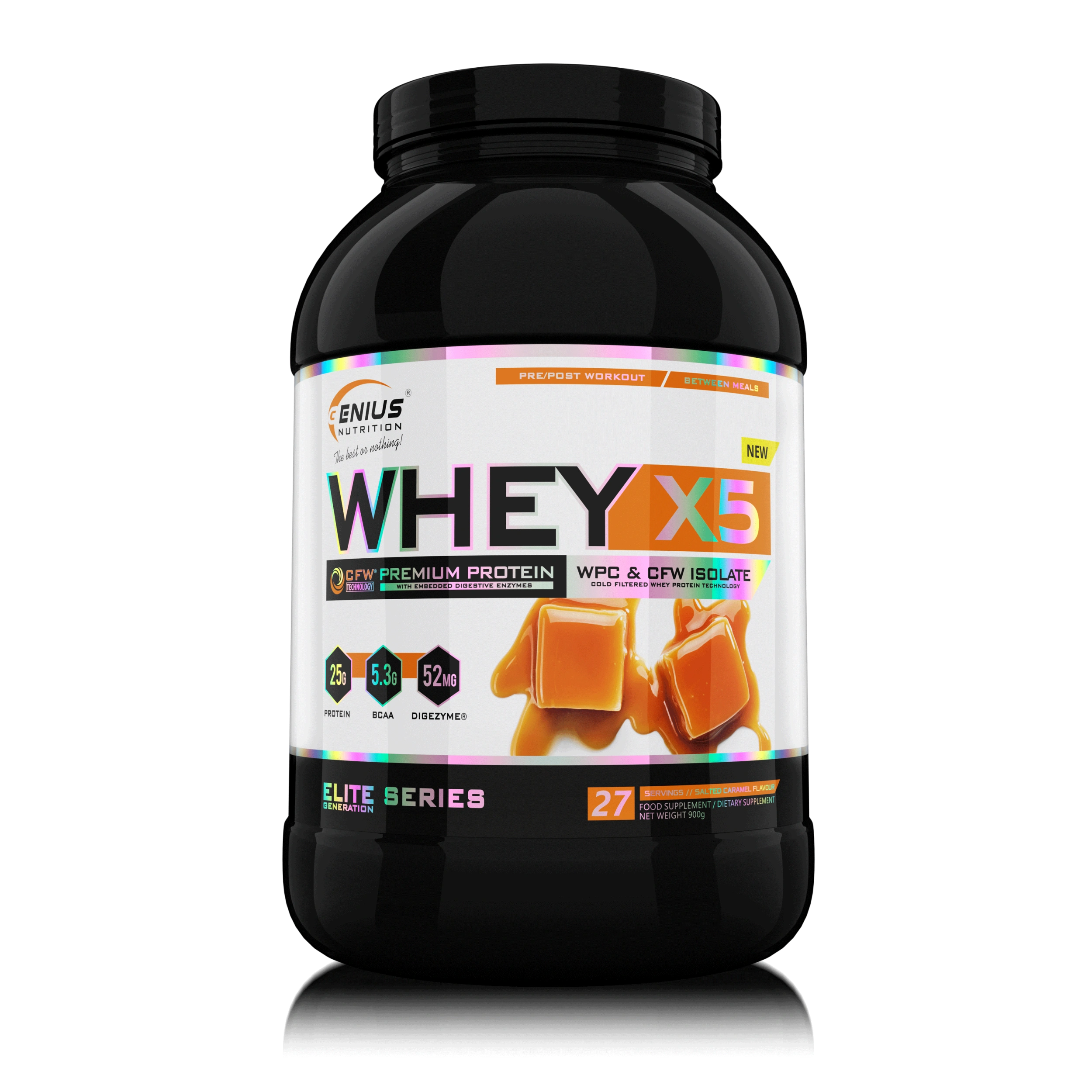 WHEY-X5® 900g/27serv, Genius Nutrition