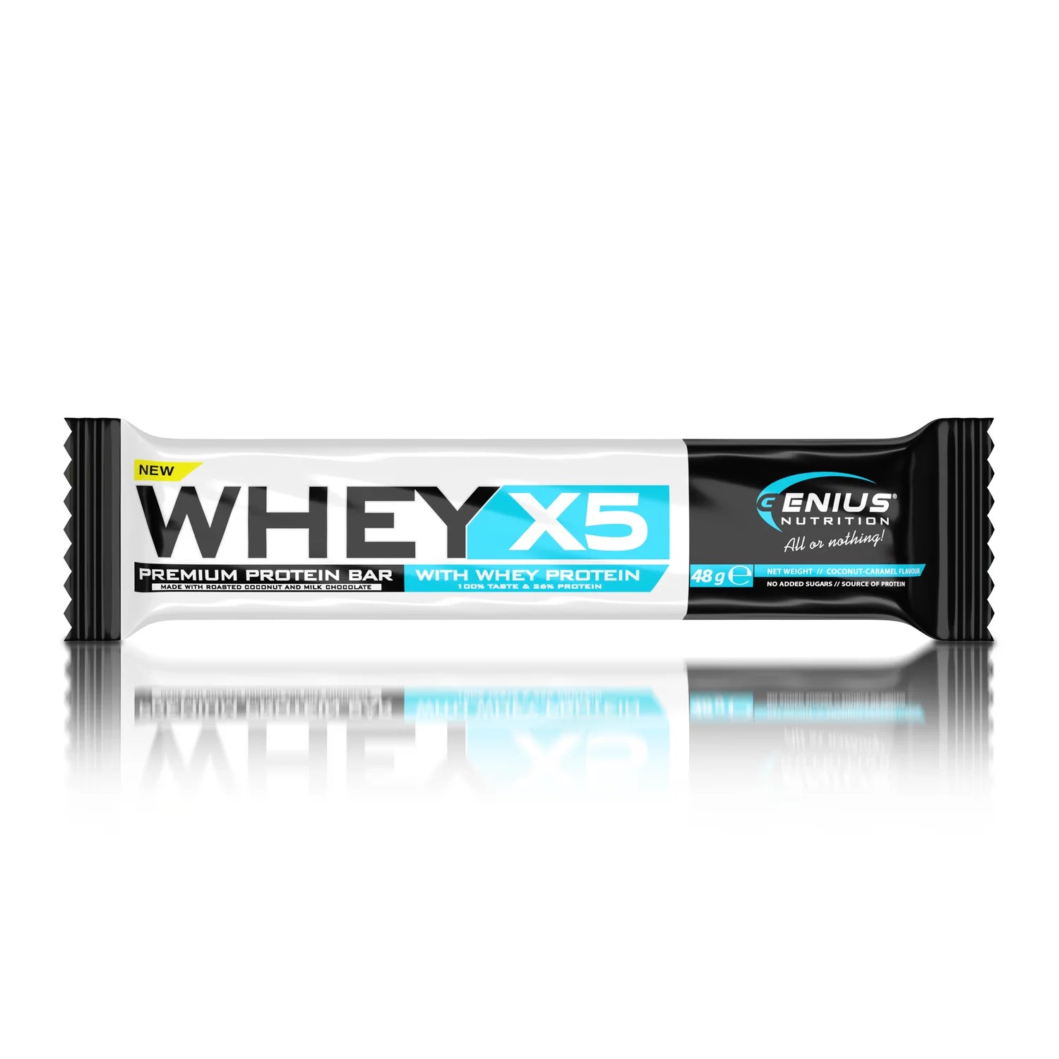 Genius Nutrition WHEY-X5 Protein Bar Coconut & Caramel 48g | 12g Protein | 1 Serving