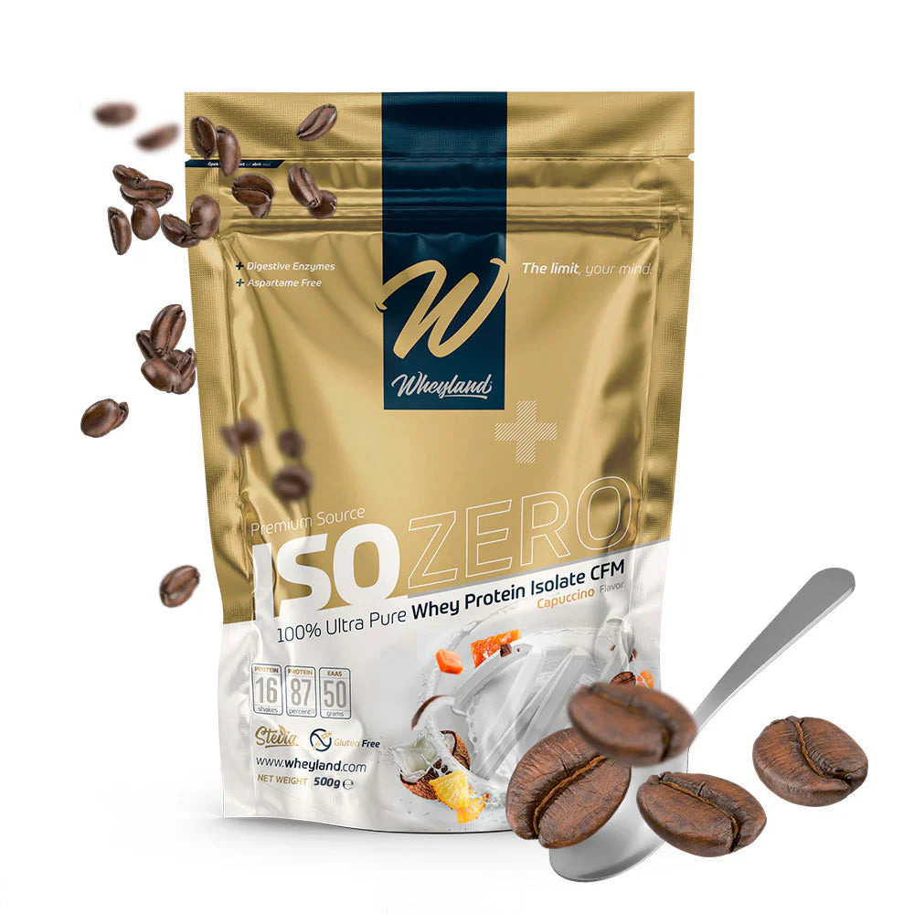 WheyLand IsoZero 100 Ultra Pure Whey Protein Isolate CFM Cappuccino 500g (16 Servings)