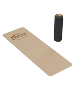 Genius Nutrition GN® yoga mat in vibrant orange with textured surface, designed for yoga and fitness workouts.
