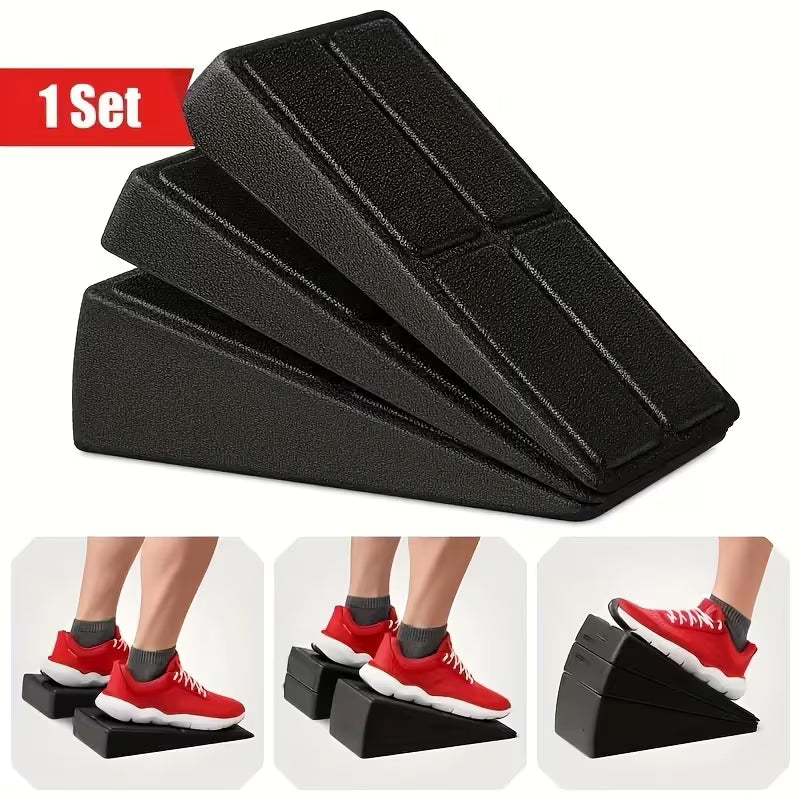 Set of three TEMU squat wedge pads with foam incline boards for exercise, stretching, and fitness workouts.