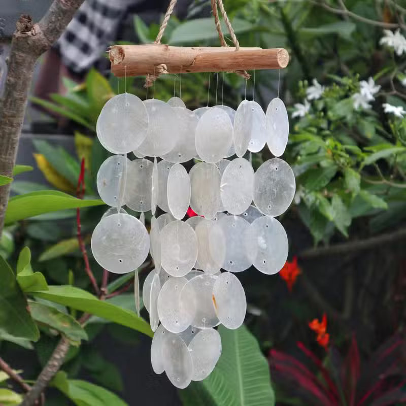 Handmade Driftwood and Capiz Wind Chime