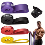 Set of four and five piece stackable resistance bands from TEMU, shown in various colors for versatile home fitness workouts.