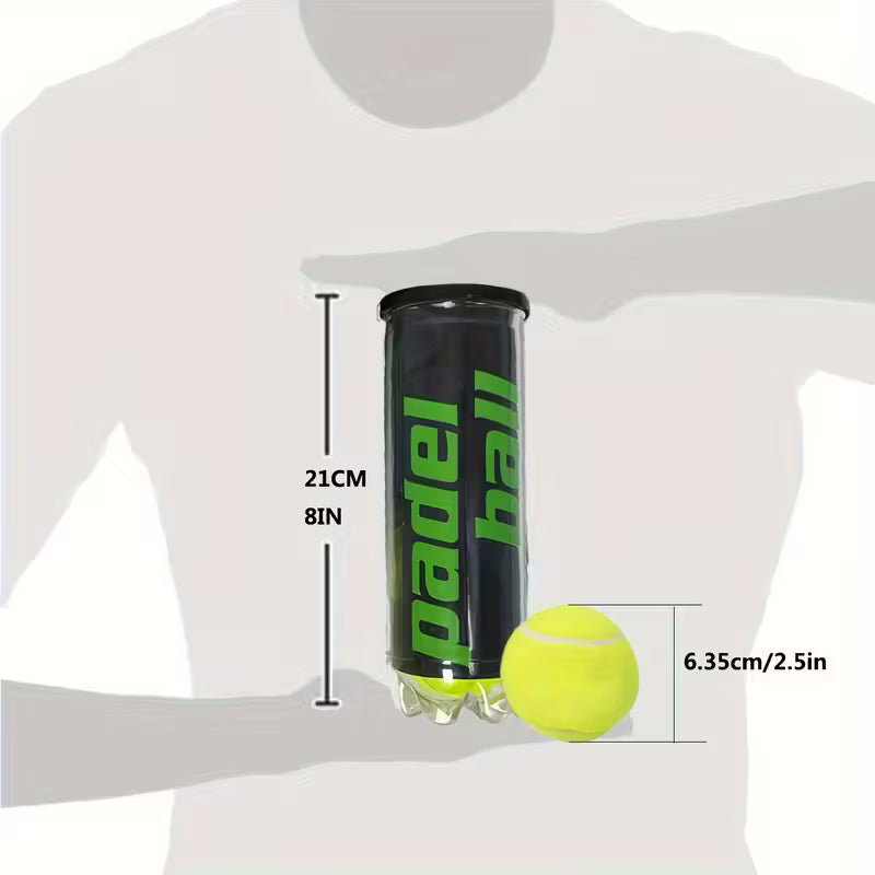 Official size TEMU padel tennis balls for fitness training, featuring durable rubber surface and bright yellow color for visibility.