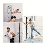 TEMU space-saving resistance band door anchor for fitness equipment, shown attached to a door for versatile strength training.