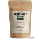 CUPLEMENT Artichoke Extract superfood capsules in a bottle, showcasing green capsules inside for dietary supplement use.
