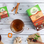 Organic India BIO Tulsi Ayush Kwath Tea in 25 infusion bags, caffeine-free herbal tea with tulsi and Ayurvedic herbs.