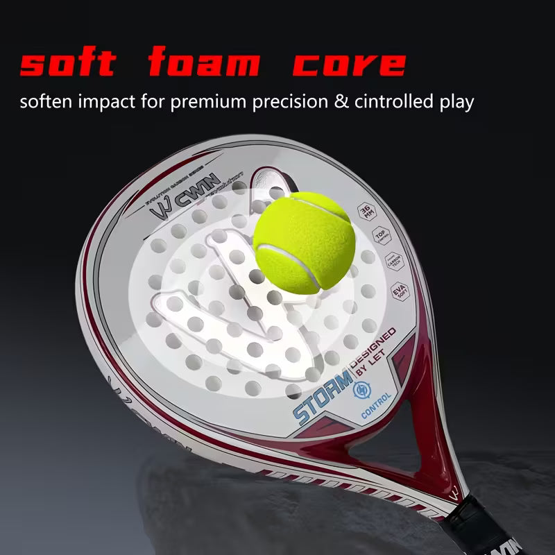 Premium TEMU carbon fiber padel racket set with lightweight design for optimal performance and control in sports.