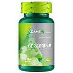 Adams Supplements Berberine 500mg supplement bottles with 90 capsules, featuring label and product packaging.