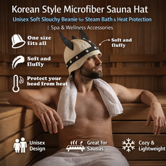 Viking Style Felt Sauna Hat – Heat Insulating Moisture-Absorbing Sauna Cap | Unisex Steam Bath & Spa Head Protection - GREEN LIFE CYPRUS