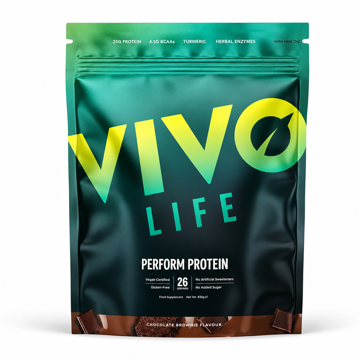 LARGE PERFORM Raw Plant Protein &amp; BCAA - Vivo Life
