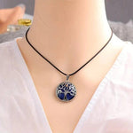 Tree of Life natural stone pendant with energy stone crystal for chakra healing, crafted by TEMU for women and men.