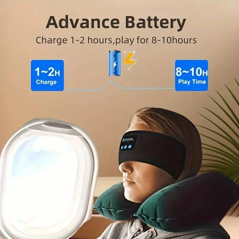 TEMU sports headband sleep headphones with built-in call and yoga-friendly design, suitable for outdoor fitness activities